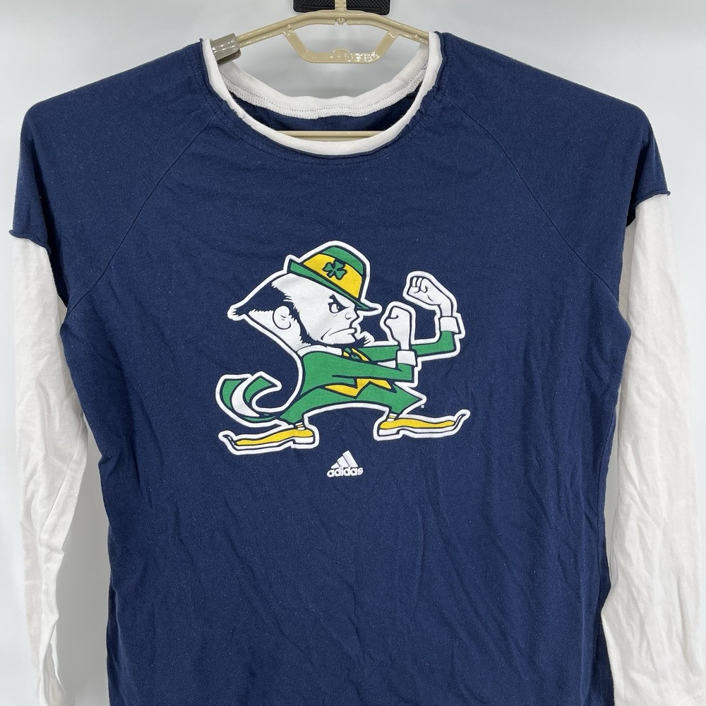 Notre Dame Fighting Irish Adidas Women's Large Crewneck Top Layered Look